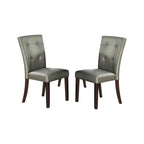 Chaise de salle à manger en cuir, lot de 2
