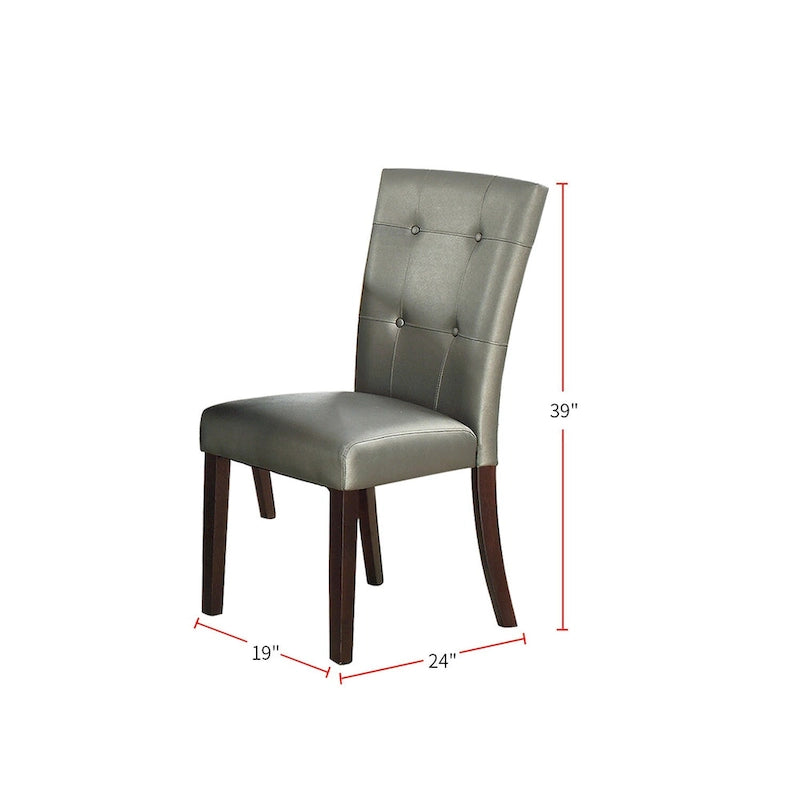 Chaise de salle à manger en cuir, lot de 2