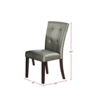 Chaise de salle à manger en cuir, lot de 2