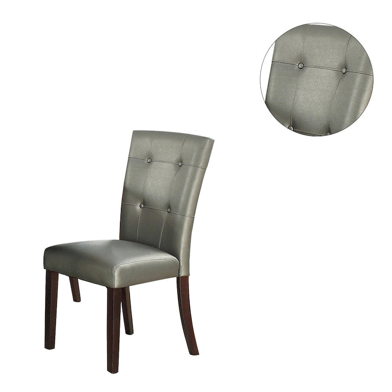 Chaise de salle à manger en cuir, lot de 2