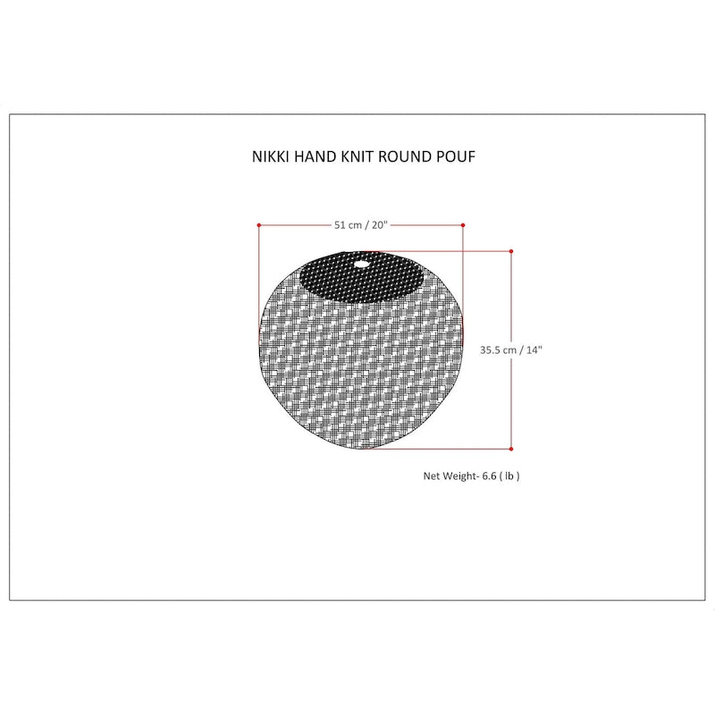 Pouf rond bohème tricoté à la main, repose-pieds tissé artisanal pour salon et chambre à coucher