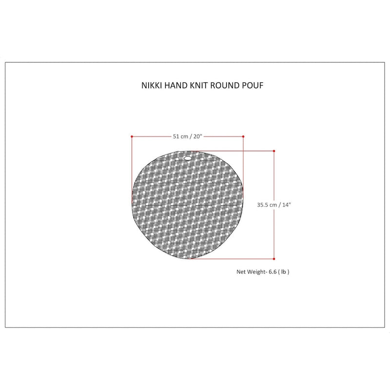 Pouf rond bohème tricoté à la main, repose-pieds tissé artisanal pour salon et chambre à coucher