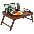 Plateau de lit moyen avec support pour tablette et téléphone, bureau d'ordinateur portable réglable pour canapé