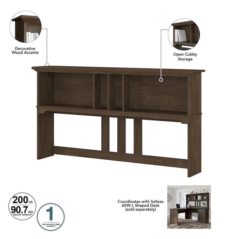 Bureau d'angle en L de 152 cm avec huche, armoire et bibliothèque, poste de travail de bureau à domicile