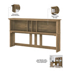 Bureau d'angle en L de 152 cm avec huche, armoire et bibliothèque, poste de travail de bureau à domicile