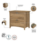 Bureau d'angle en L de 152 cm avec huche, armoire et bibliothèque, poste de travail de bureau à domicile
