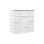 Lit escamotable Twin XL avec matelas inclus, armoire murale blanche gain de place
