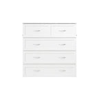 Lit escamotable Twin XL avec matelas inclus, armoire murale blanche gain de place