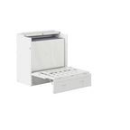 Lit escamotable Twin XL avec matelas inclus, armoire murale blanche gain de place