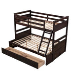 Lit superposé jumeau sur grand lit avec rangement - Espresso (ANCIEN UGS :LP000022AAP)