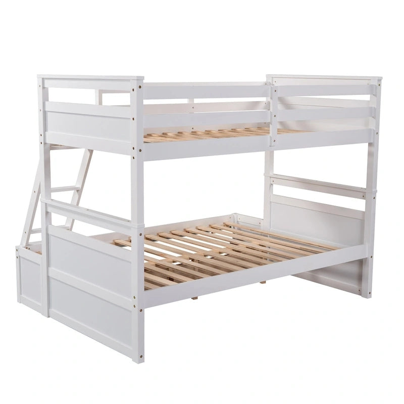 Lit superposé jumeau sur grand lit avec rangement - Espresso (ANCIEN UGS :LP000022AAP)