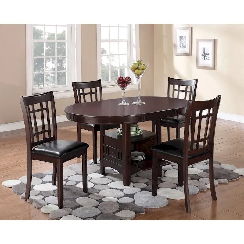 Lot de 2 chaises de salle à manger transitionnelles en similicuir avec pieds en bois, chaises de cuisine rembourrées