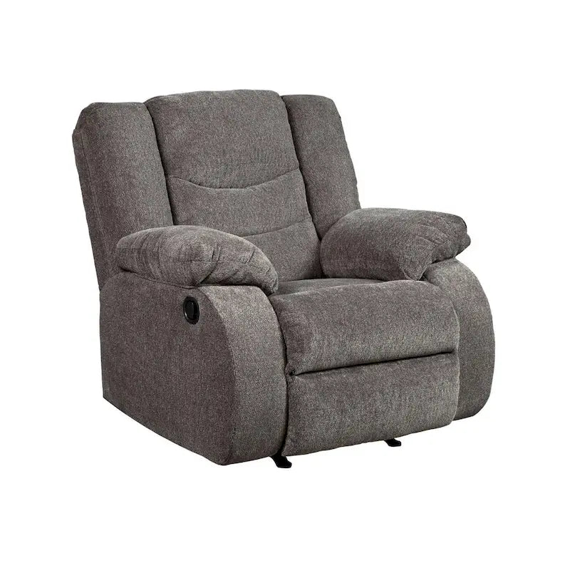 Fauteuil inclinable à bascule contemporain gris, fauteuil inclinable à bascule rembourré pour salon