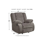 Fauteuil inclinable à bascule contemporain gris, fauteuil inclinable à bascule rembourré pour salon