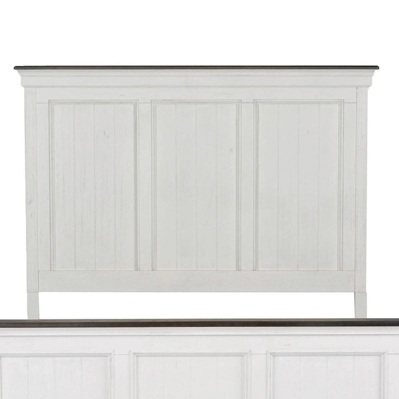 Tête de lit capitonnée blanche Queen Size, Tête de lit classique en bois avec garniture décorative