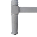 Table d'appoint à 1 tiroir avec pieds tournés et détails sculptés, 48 cm L x 40 cm P x 66 cm H