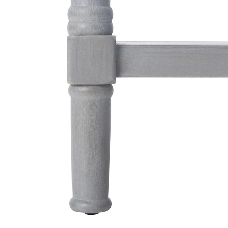 Table d'appoint à 1 tiroir avec pieds tournés et détails sculptés, 48 cm L x 40 cm P x 66 cm H