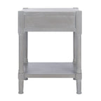 Table d'appoint à 1 tiroir avec pieds tournés et détails sculptés, 48 cm L x 40 cm P x 66 cm H