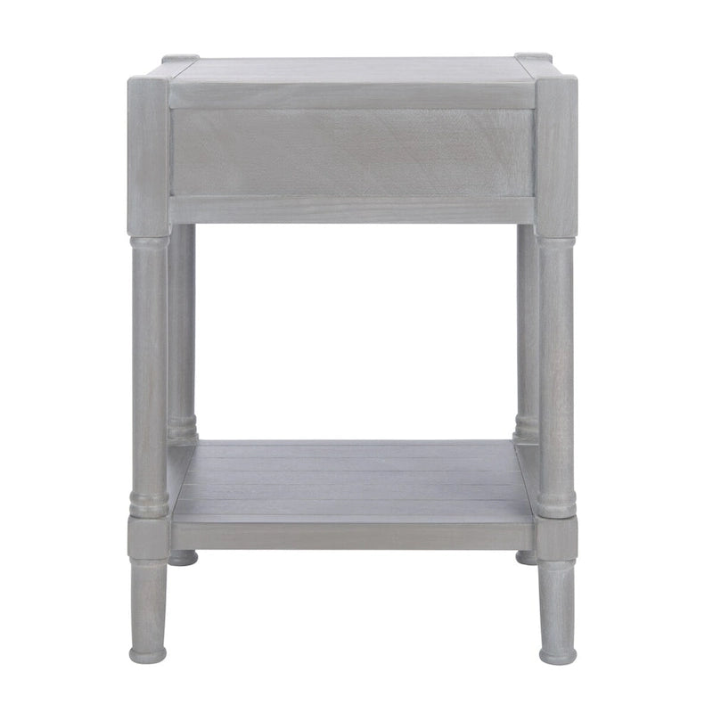 Table d'appoint à 1 tiroir avec pieds tournés et détails sculptés, 48 cm L x 40 cm P x 66 cm H
