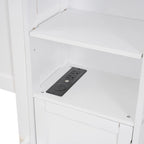 Cadre de lit en bois Queen Size avec armoire intégrée tout-en-un et tête de lit de rangement