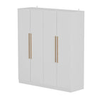 Armoire de rangement moderne sur pied en bois massif avec étagères