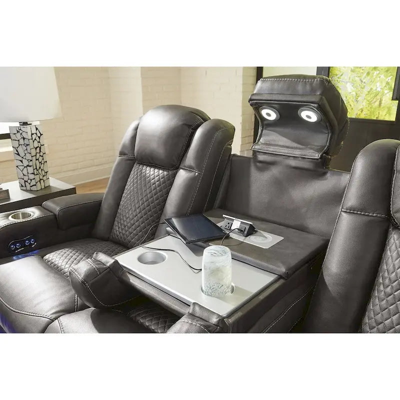 Canapé inclinable électrique avec port USB, revêtement en similicuir, pour salon