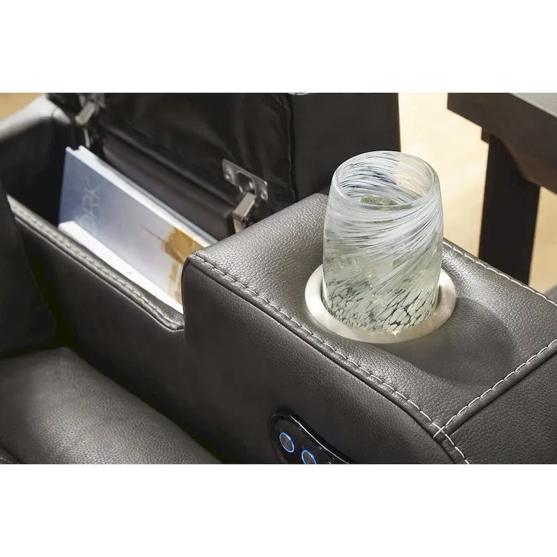 Canapé inclinable électrique avec port USB, revêtement en similicuir, pour salon