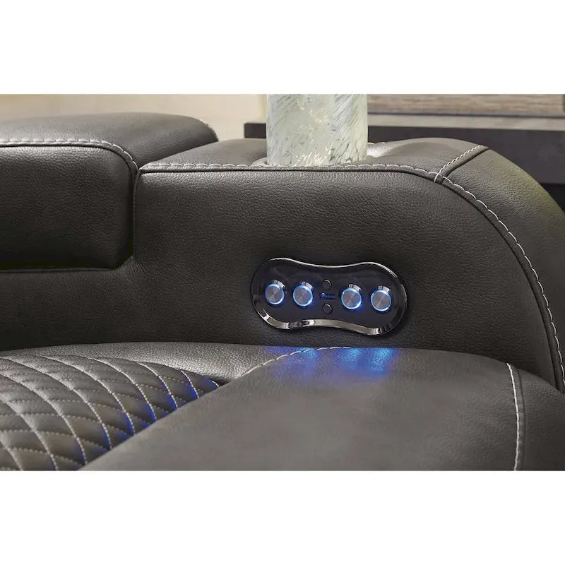 Canapé inclinable électrique avec port USB, revêtement en similicuir, pour salon