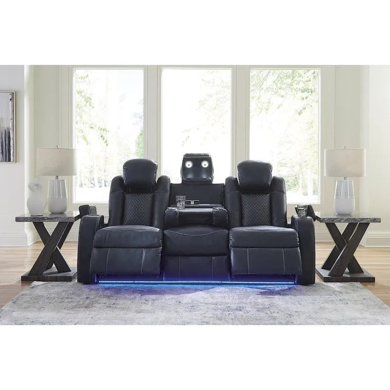 Canapé inclinable électrique avec port USB, revêtement en similicuir, pour salon