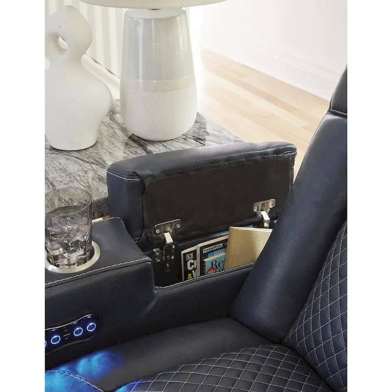 Canapé inclinable électrique avec port USB, revêtement en similicuir, pour salon