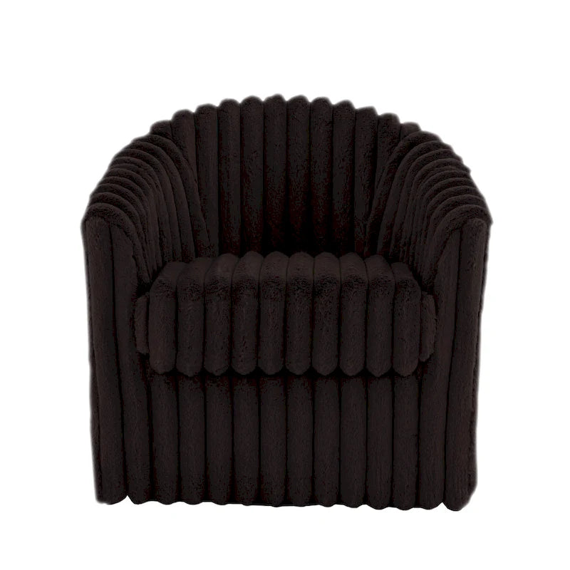 Fauteuil tournant simple en forme de tonneau (ensemble de 2)