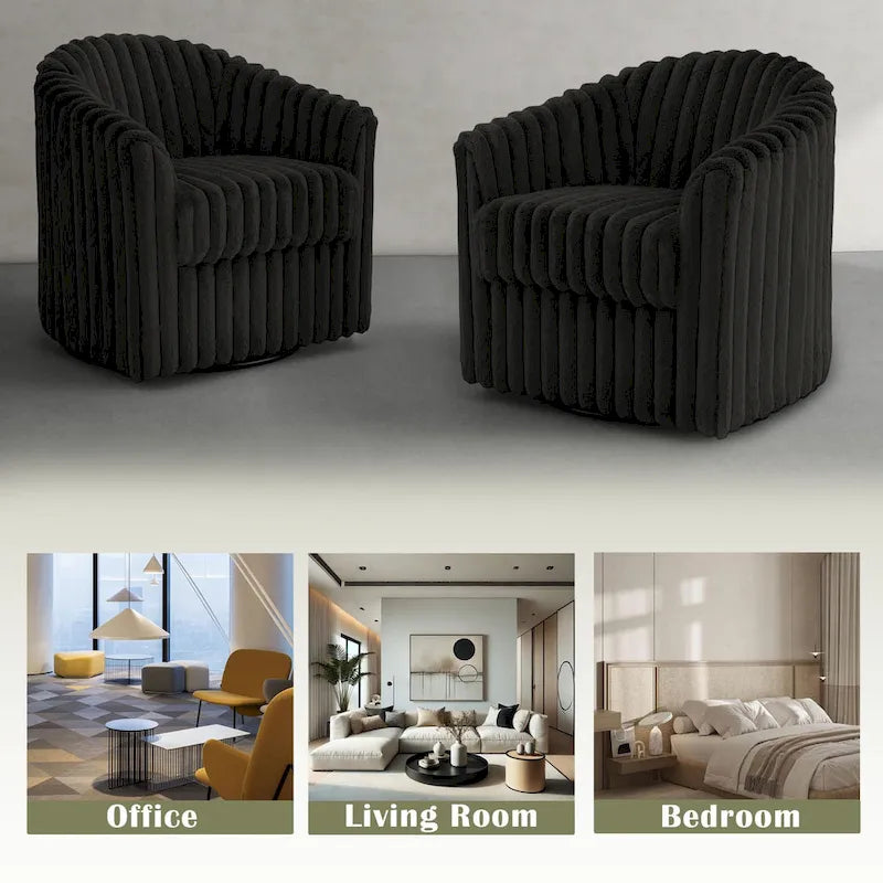 Fauteuil simple pivotant (lot de 2)