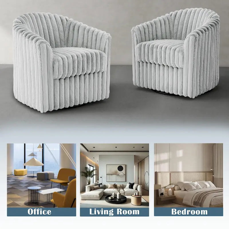 Fauteuil simple pivotant (lot de 2)
