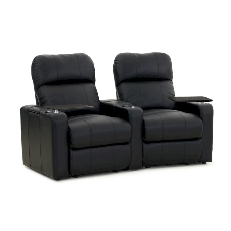 Ensemble de sièges inclinables en cuir pour cinéma maison avec porte-gobelets et ports USB