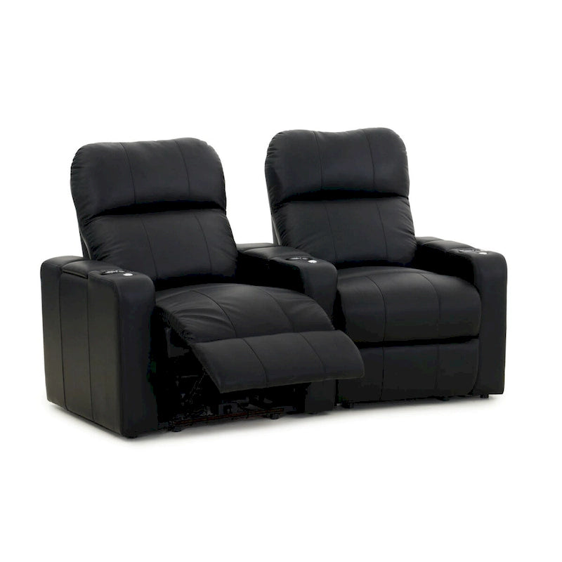 Ensemble de sièges inclinables en cuir pour cinéma maison avec porte-gobelets et ports USB