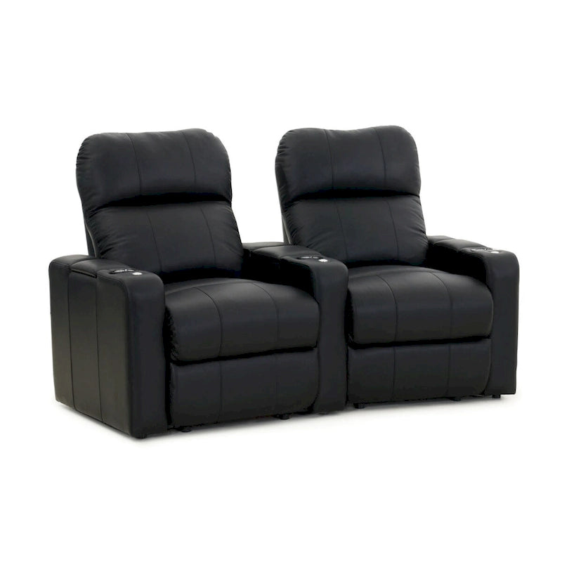Ensemble de sièges inclinables en cuir pour cinéma maison avec porte-gobelets et ports USB