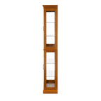 Vitrine Curio Éclairée avec Étagères Réglables, Portes en Verre Trempé (Ampoule E26 non incluse)