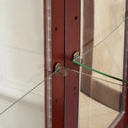 Vitrine Curio Éclairée avec Étagères Réglables, Portes en Verre Trempé (Ampoule E26 non incluse)