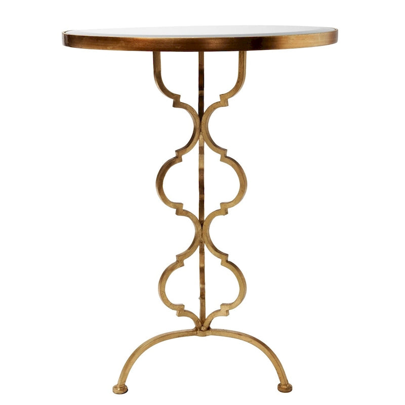 Table trèfle en or antique - 17,75x17,75x24