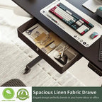 Bureau debout électrique réglable en hauteur avec tiroir, bureau de travail ergonomique assis-debout pour la maison