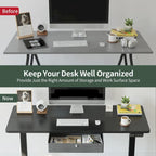 Bureau debout électrique réglable en hauteur avec tiroir, bureau de travail ergonomique assis-debout pour la maison