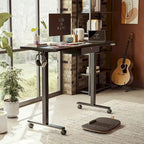 Bureau debout électrique réglable en hauteur avec tiroir, bureau de travail ergonomique assis-debout pour la maison