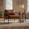McBeal Leather Occasional Chair, Chocolate