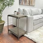 Ensemble de 3 tables basses et 2 tables d'appoint