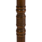 Table d'appoint sur pied avec plateau rond et base tournée, table d'appoint de style rustique