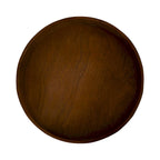 Table d'appoint sur pied avec plateau rond et base tournée, table d'appoint de style rustique