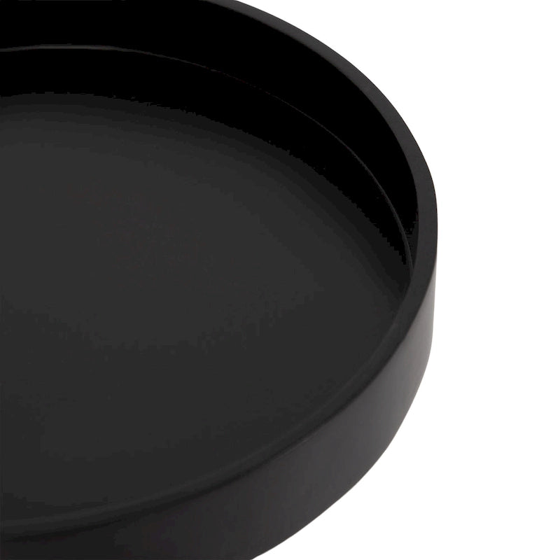 Table d'appoint sur pied avec plateau rond et base tournée, table d'appoint de style rustique