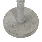Table d'appoint sur pied avec plateau rond et base tournée, table d'appoint de style rustique