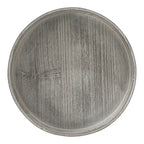 Table d'appoint sur pied avec plateau rond et base tournée, table d'appoint de style rustique