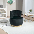 Fauteuils d'appoint pivotants à 360 degrés avec accoudoirs larges et rembourrés